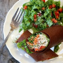 raw, vegan, gluten-free Not Tuna but close sandwich