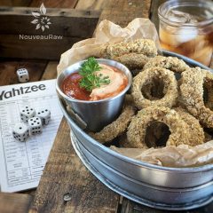 Raw, Vegan, and Gluten-free Spicy Onion Rings