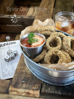 Raw, Vegan, and Gluten-free Spicy Onion Rings