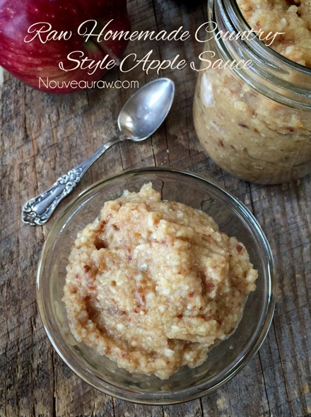 Homemade Country- Style Apple Sauce is fresh tasting with no added sugars
