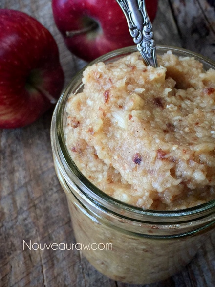 a close up of Homemade Country- Style Apple Sauce in a mason jar