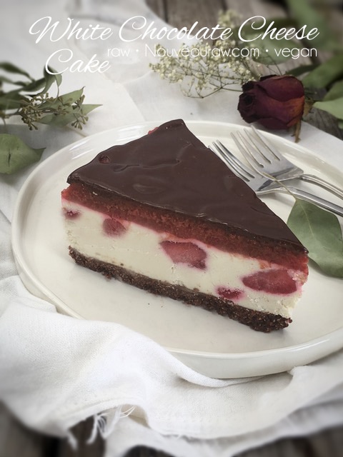 single slice of White Chocolate Cheesecake