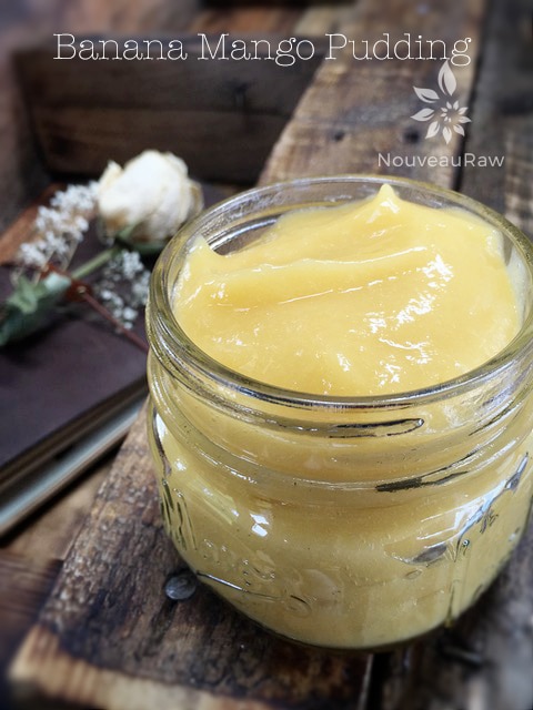  Banana Mango Pudding served in a mason jar provides a delicious creamy pudding