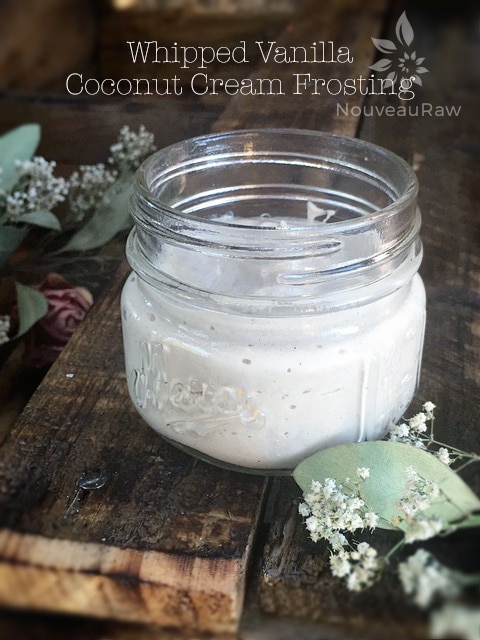 whipped raw frosting in cute mason jar
