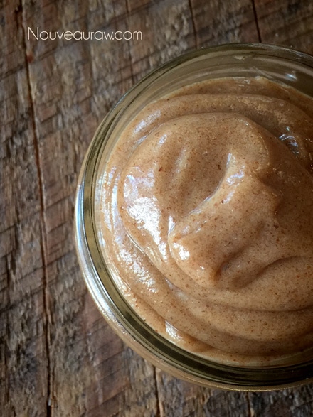 an over view of Raw Pecan Caramel Sauce Frosting