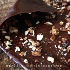 Raw, gluten free, nut free and dairy free Chocolate Banana Wraps