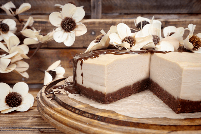 Chocolate-Peanut-Butter-Buckeye-Cake-front-view