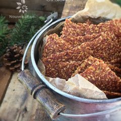 Gluten Free Vegan Italian Sun Dried Tomato Flax Crackers