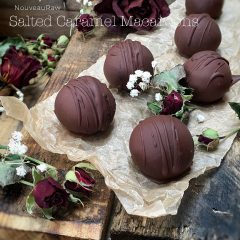 raw, vegan, gluten-free salted caramel macaroons