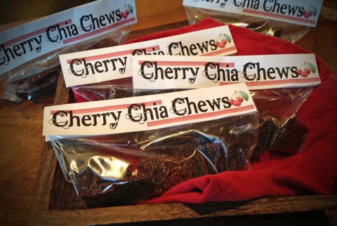 raw vegan Chia Cherry Gummy Chews with no added sugars