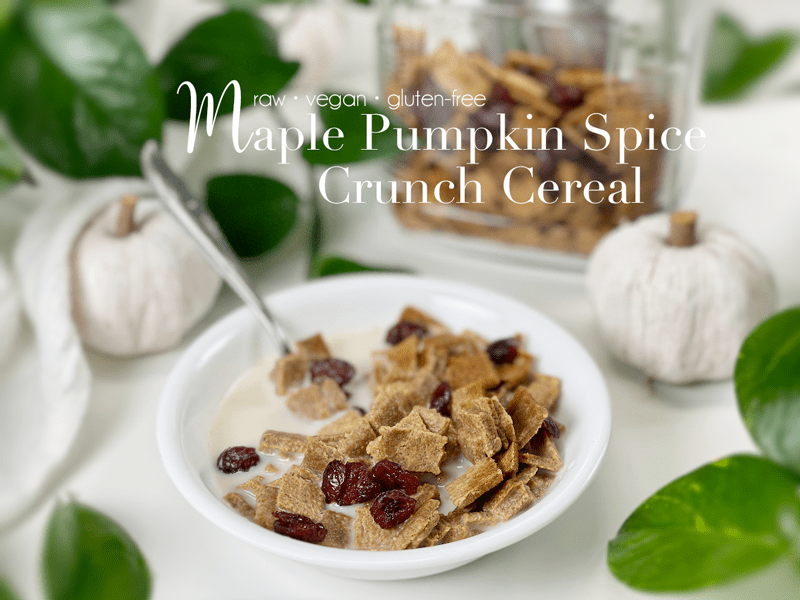 raw vegan gluten-free Maple Pumpkin Spice Crunch Cereal