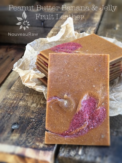 raw sugar free Peanut Butter Banana & Jelly Fruit Leather