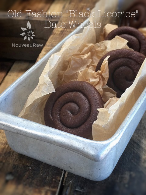 Old Fashion 'Black Licorice' Date Wheels served in an antique ice cube tray