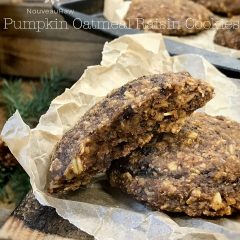 Raw, Vegan, Gluten Free Pumpkin Oatmeal Raisin Cookies