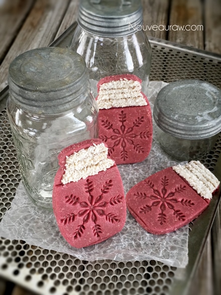 raw vegan raw vegan Peppermint "Sugar” Cookies shaped into mason jars