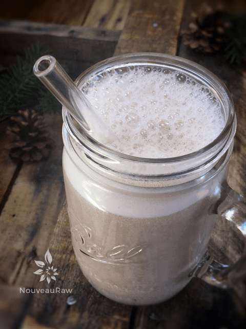 cleaning tip - pour almond milk into the blender jar and run for 30 seconds, this creates a frothy creamy drink