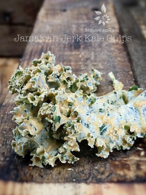 vegan Jamaican-Jerk-Kale-Chips that are crisp and full of robust flavor
