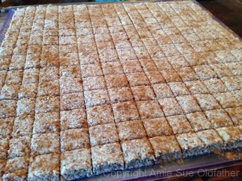 Almond cinnamon batter ready to dry