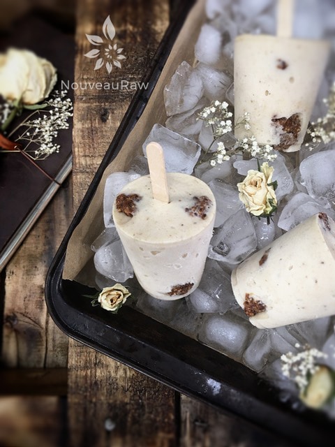 an over view of Banana Ice Cream with Fig Chunks 