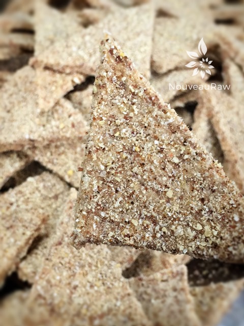 Top view of the raw gluten free crackers