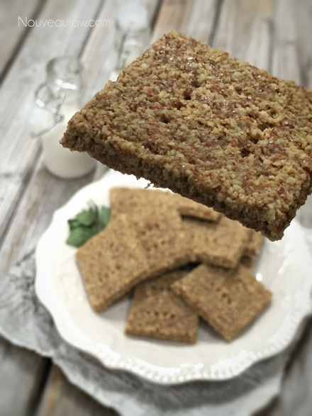a close up of raw vegan Vegetable Bouillon Crackers