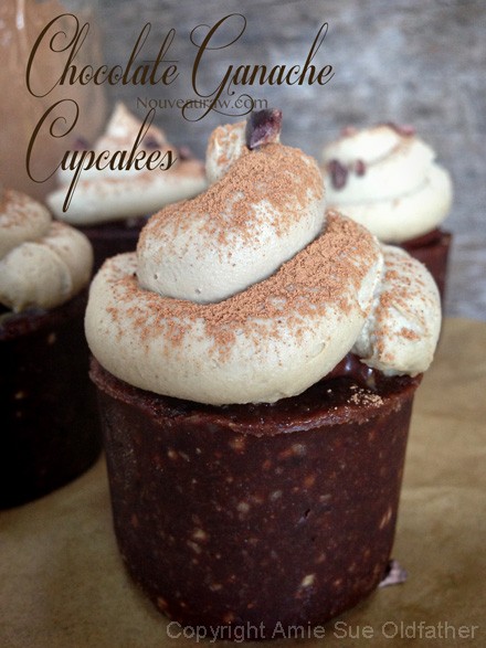 Luscious, Great flavored Raw Gluten-Free Chocolate Ganache Filled Cupcakes with Espresso Frosting, great for parties