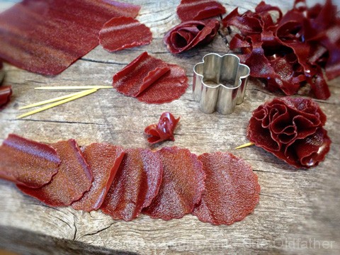creating carnations edible Fruit Leather Flowers