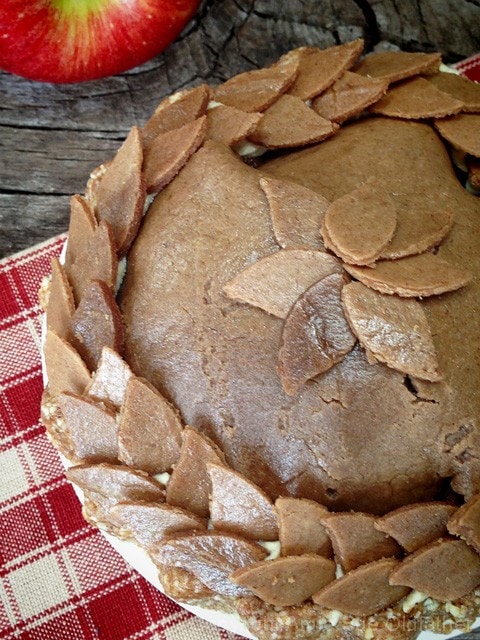 Creative, Artisan Raw Old-Fashioned Apply Pie with Buttery Walnut Crust