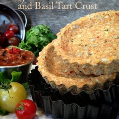 Raw, vegan, gluten-free Sun Dried Tomato and Basil Tart Crusts