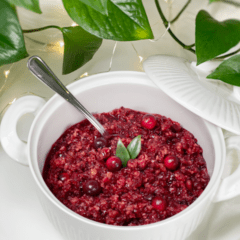 raw vegan Cranberry and Pomegranate Relish