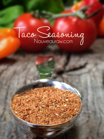 Taco Seasoning displayed in a measuring spoon