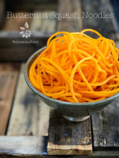 Butternut Squash noodles - Raw, Vegan, Gluten-Free, Nut-Free