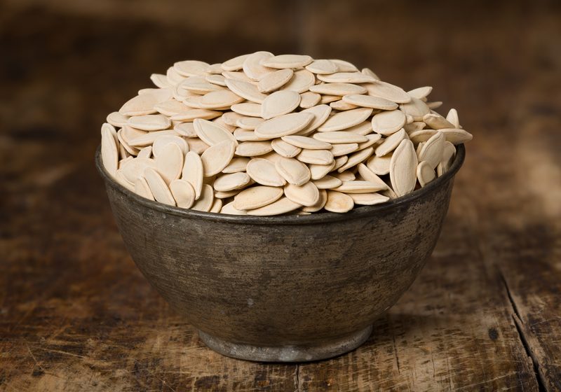 pumpkin-seeds in a bowl