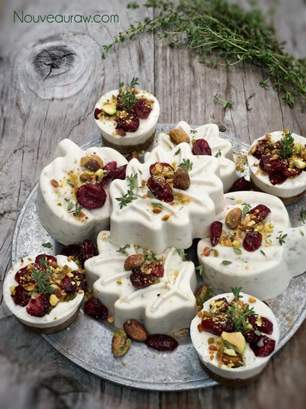 Vegan Cranberry & Pistachio Gourmet Dessert Cheese shaped in many different molds