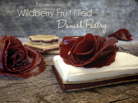 raw vegan gluten-free Wildberry Fruit Filled Danish Pastry