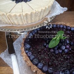 raw, vegan, gluten-free True Blue Blueberry Pie