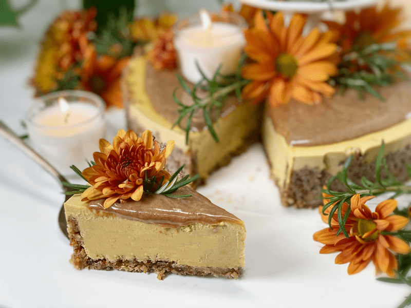 raw vegan gluten-free great pumpkin cheesecake