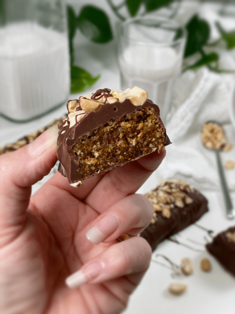 raw vegan gluten free Mulberry Crunch Candy Bars