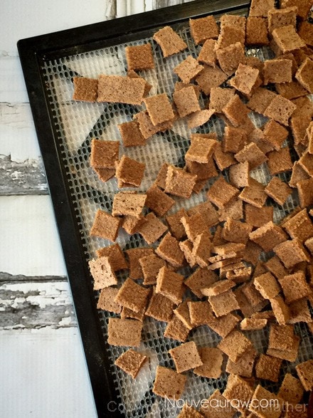 Dried and crunchified Raw Cinnamon Almond Butter Cereal