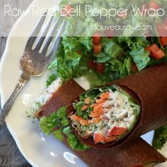 Raw, Vegan, Gluten-Free, Nut-Free Red Bell Pepper Wraps