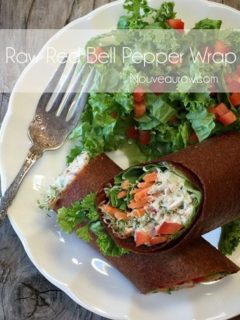 Raw, Vegan, Gluten-Free, Nut-Free Red Bell Pepper Wraps