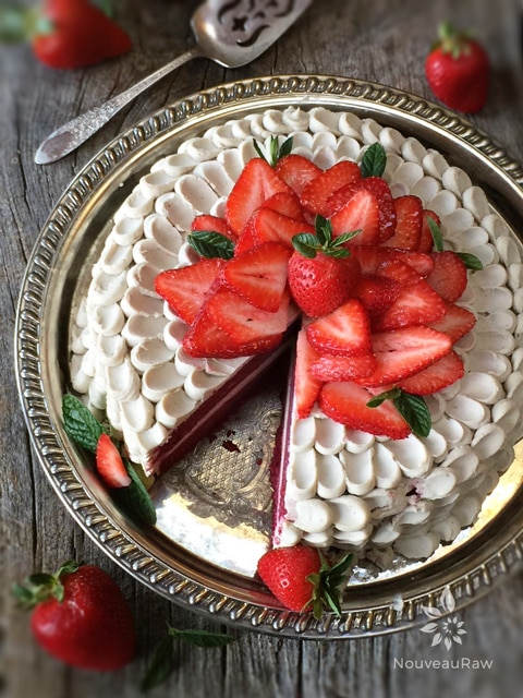 View of your Gluten-free, Raw, Vegan Red Velvet Cake