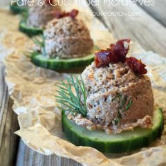 Raw, gluten free, vegan Sun-Dried Tomato Pate and Cucumber Horderves