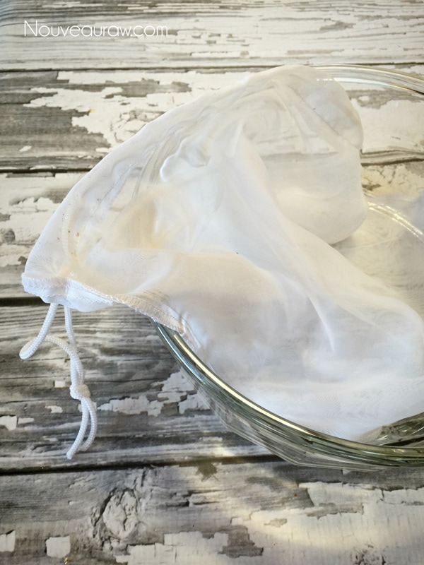 How to make coconut milk - Using the nut bag inside out