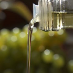 hemp-oil pouring on salad
