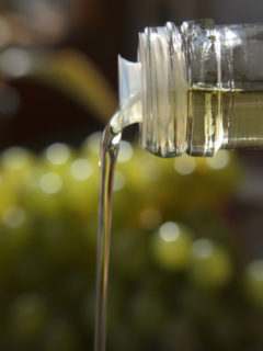 hemp-oil pouring on salad