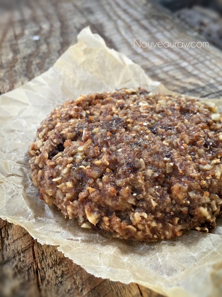 a close up of raw vegan chewy Banana Bread Cookies