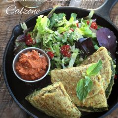 Vegan Spinach Basil Calzone