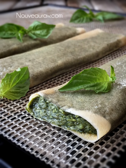 showing the Spinach & Sunflower Cheese Manicotti after dehydrating it