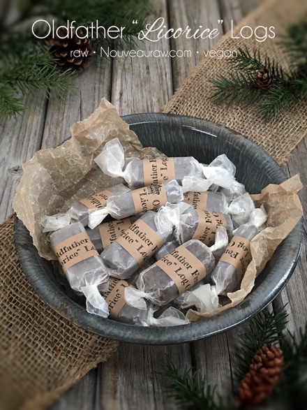 Oldfather “Licorice” Logs wrapped in wax paper for give giving